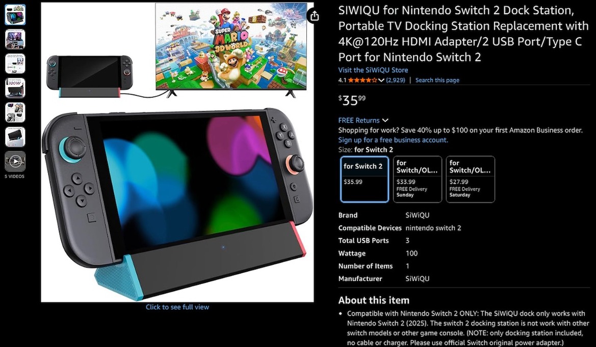 Switch 2 Accessory Makers Reveal How Nintendo Blocks Third-Party USB-C Docks