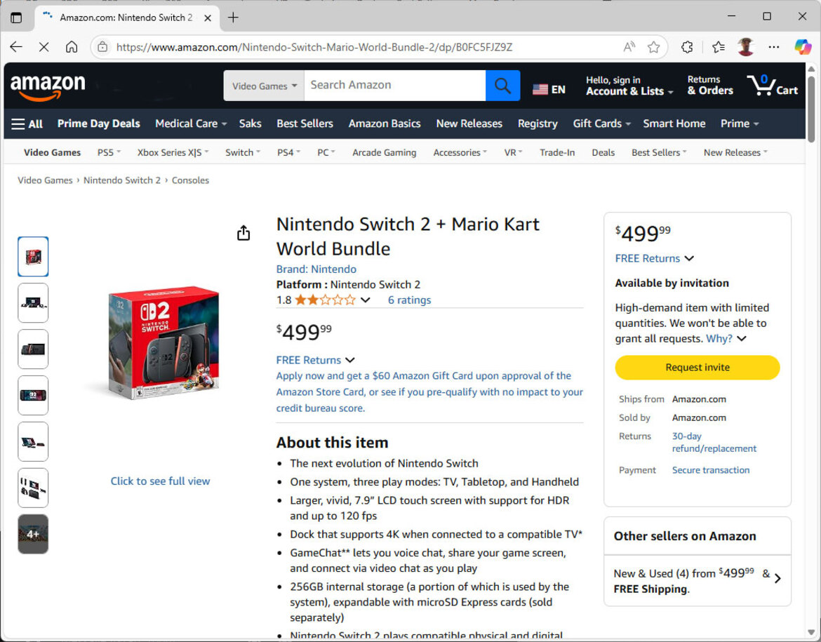 Nintendo Switch 2 Is Finally On Amazon But By Invite Only, How To Get One