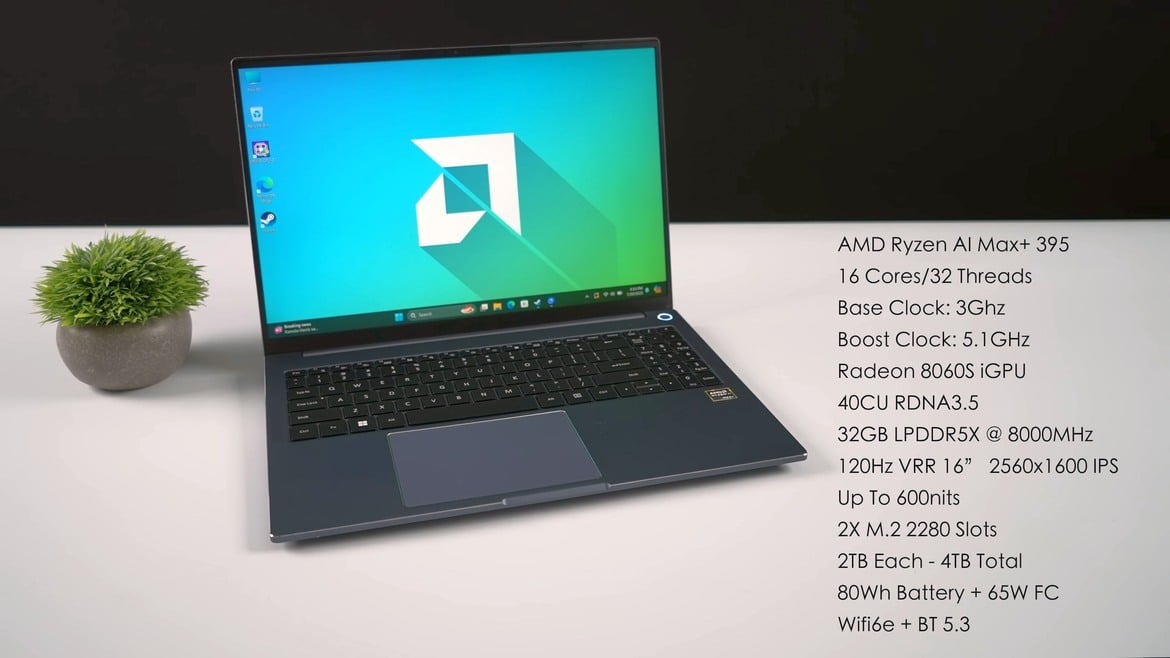 AIM Strix Halo Gaming Laptop With Ryzen AI Max+ Shoots For A Sub-$1K Price