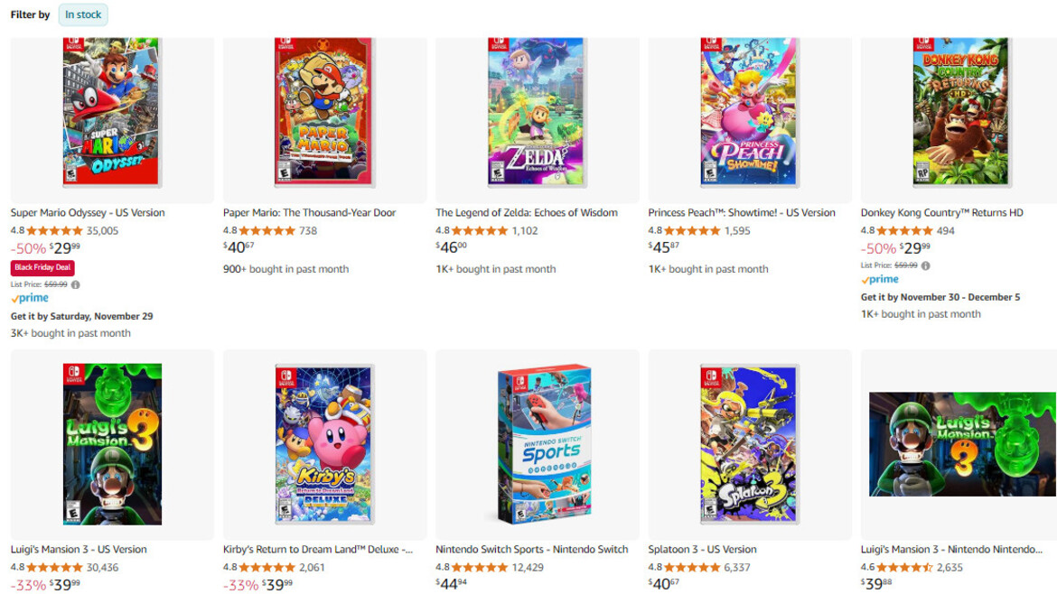 Nintendo Switch Game Deals Bring Mario And Zelda For 50% Off Black Friday Blowouts