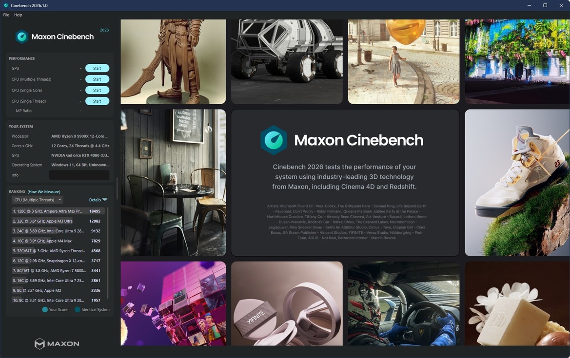 Cinebench 2026 Arrives With Support for Blackwell GPUs, Apple M5 & Snapdragon X