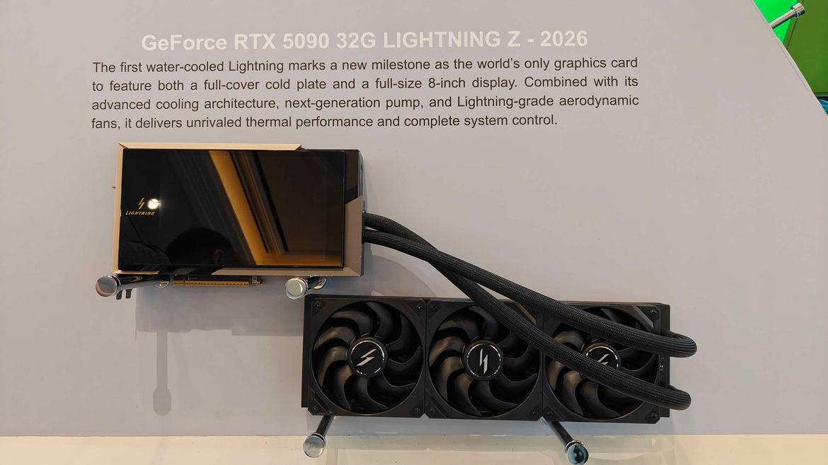 MSI RTX 5090 Lightning Z With 8-Inch Display Breaks 1000W Barrier For Extreme Performance