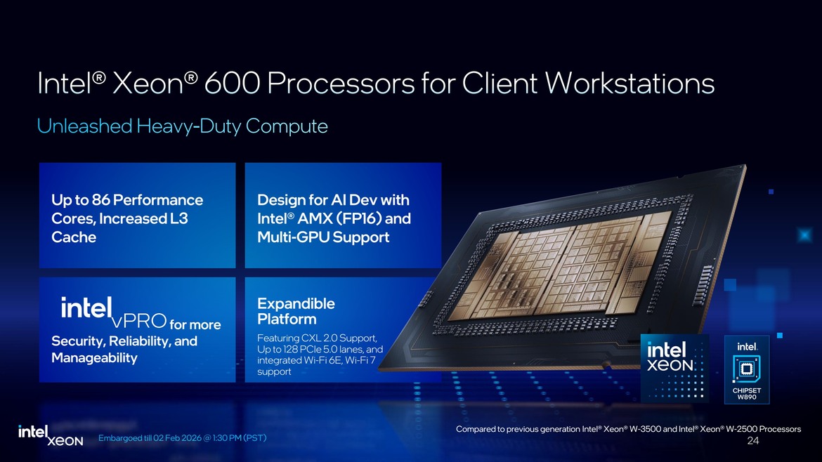 Intel’s Xeon 600 Brings Granite Rapids Muscle To High-End Desktops