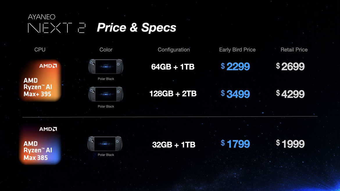 Ayaneo Next 2 Flagship Windows Handheld Debuts With Ryzen AI Max+ 395 And 9-Inch OLED