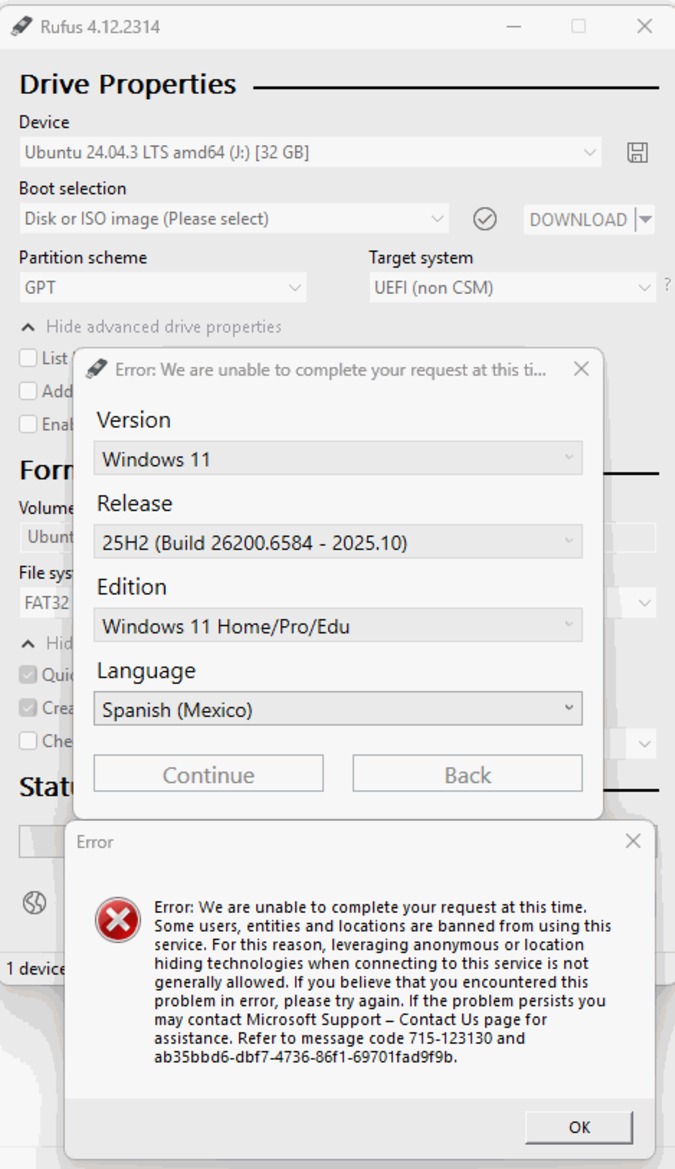 Rufus Accuses Microsoft Of Blocking Users Trying To Download Windows 11 Insider ISOs