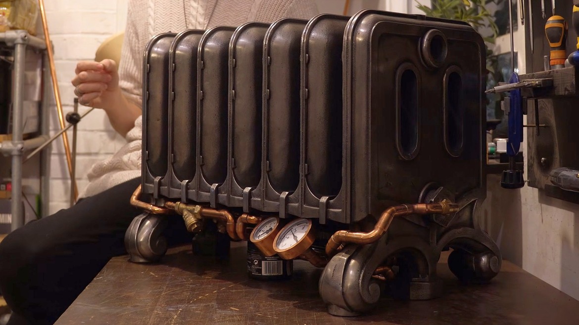 Epic Cast Iron Radiator Gaming PC Weighs 218 Lbs And Rocks An RTX 5080