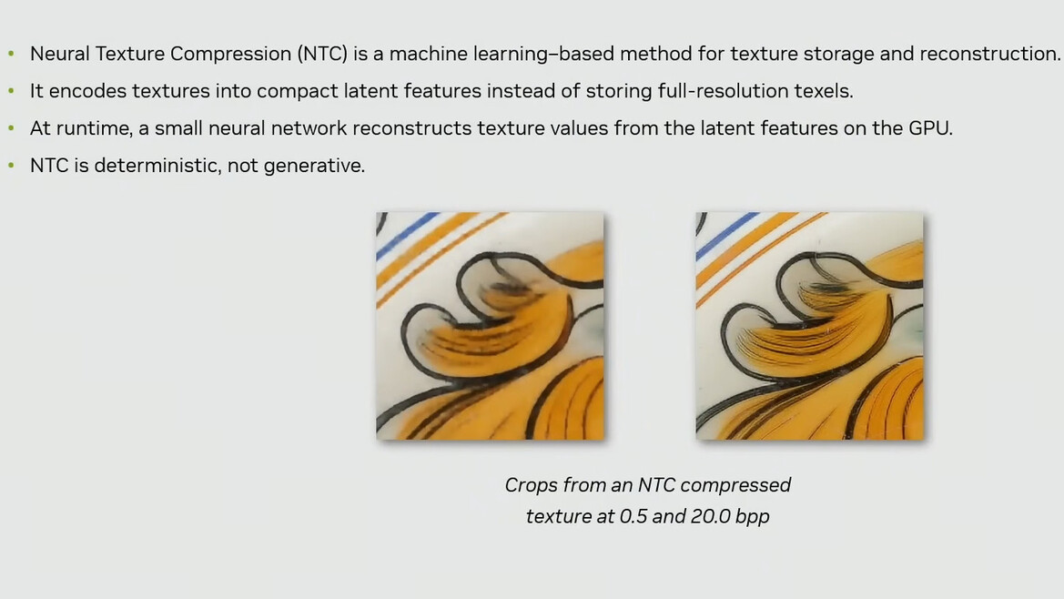 NVIDIA Neural Texture Compression Slashes VRAM Usage Over 80% In Games