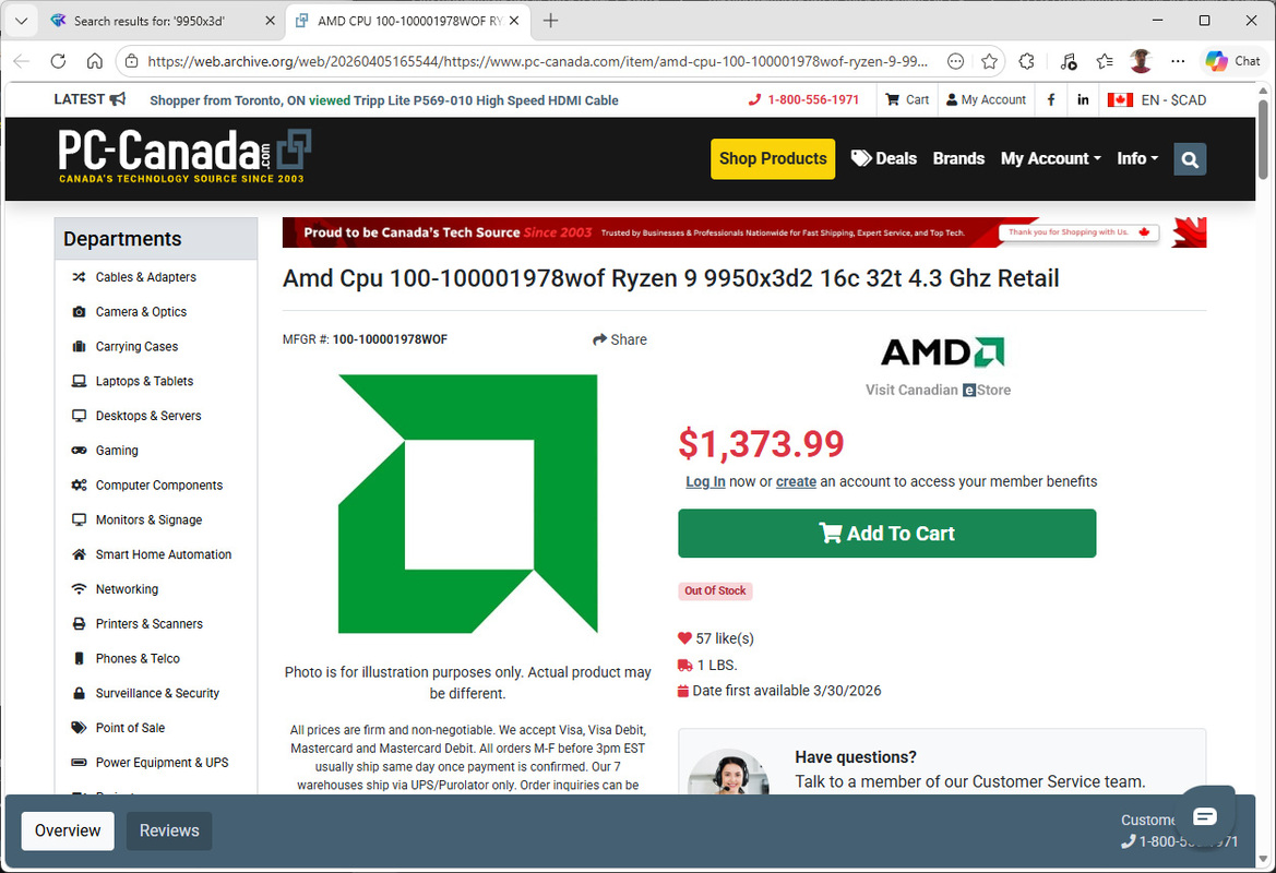 AMD Ryzen 9 9950X3D2 Early Retail Listings Point To Steep $1,000 Price