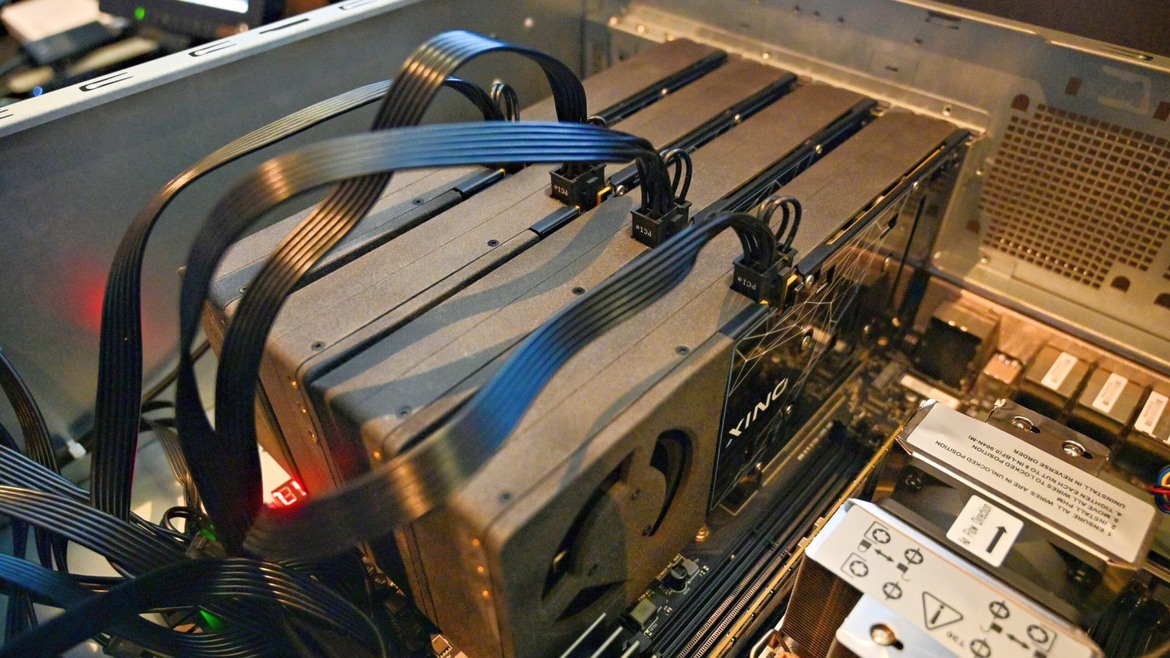 Quad Intel Arc Pro B70 Battlemage GPUs Pull Up To 720W For Heavy AI Lifting