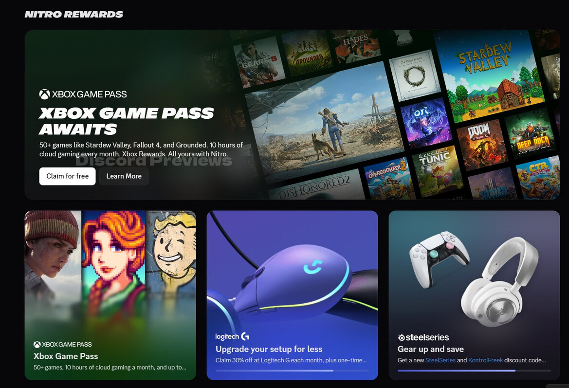 Xbox Game Pass Starter Edition With Discord Nitro Leaks Amid Microsoft Gaming Rebrand