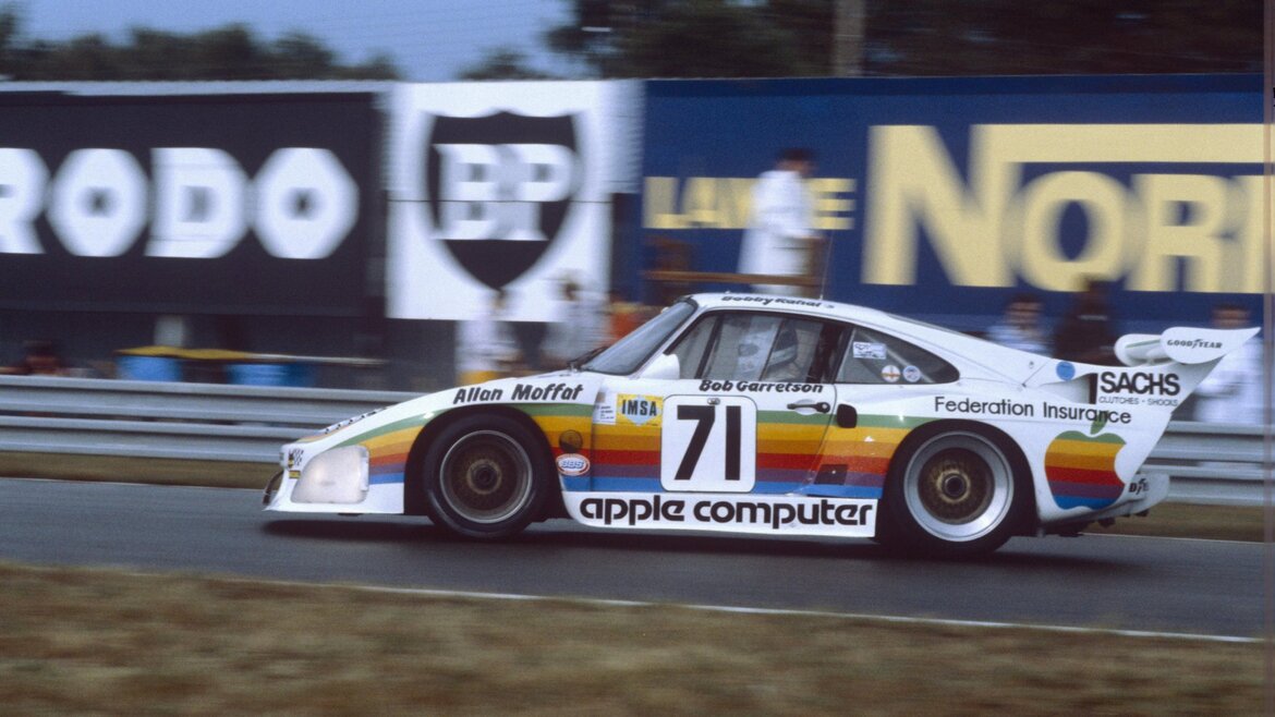 Porsche 911 GT3 R to Sport Vintage Apple Computer Colors in Laguna Seca Race