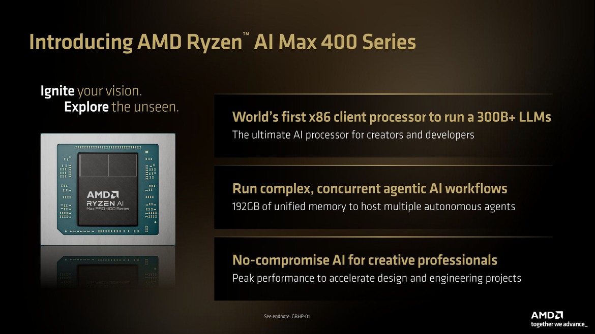AMD Ryzen AI Max 400: New APU Unlocks 192GB Unified Memory