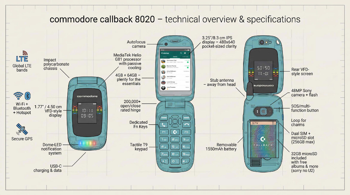 Commodore Callback Takes Aim At iPhone And Android Fatigue With A Retro Flip Phone