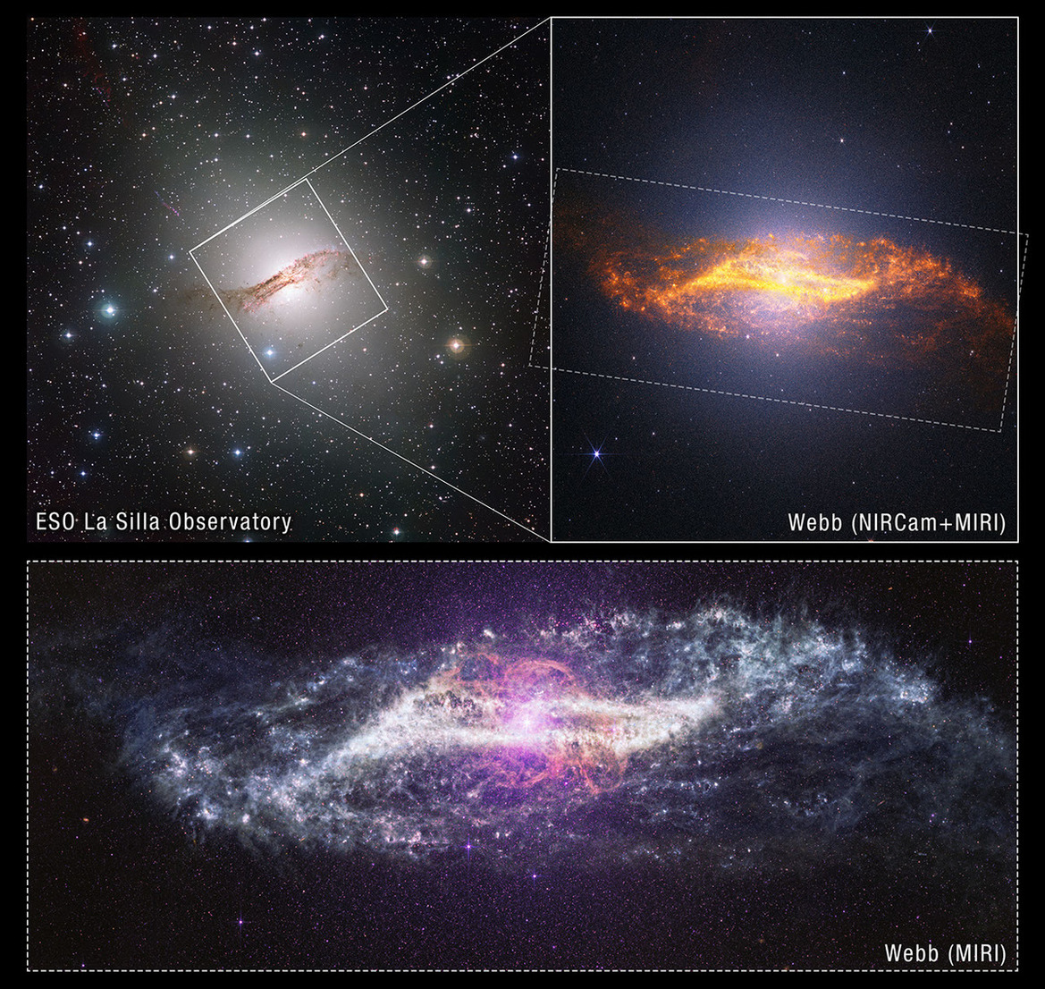 NASA's Webb Telescope Sees Rare Galaxy Hidden From Hubble By Space Dust