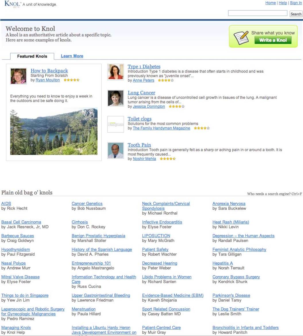 Google's Knol to Challenge Wikipedia