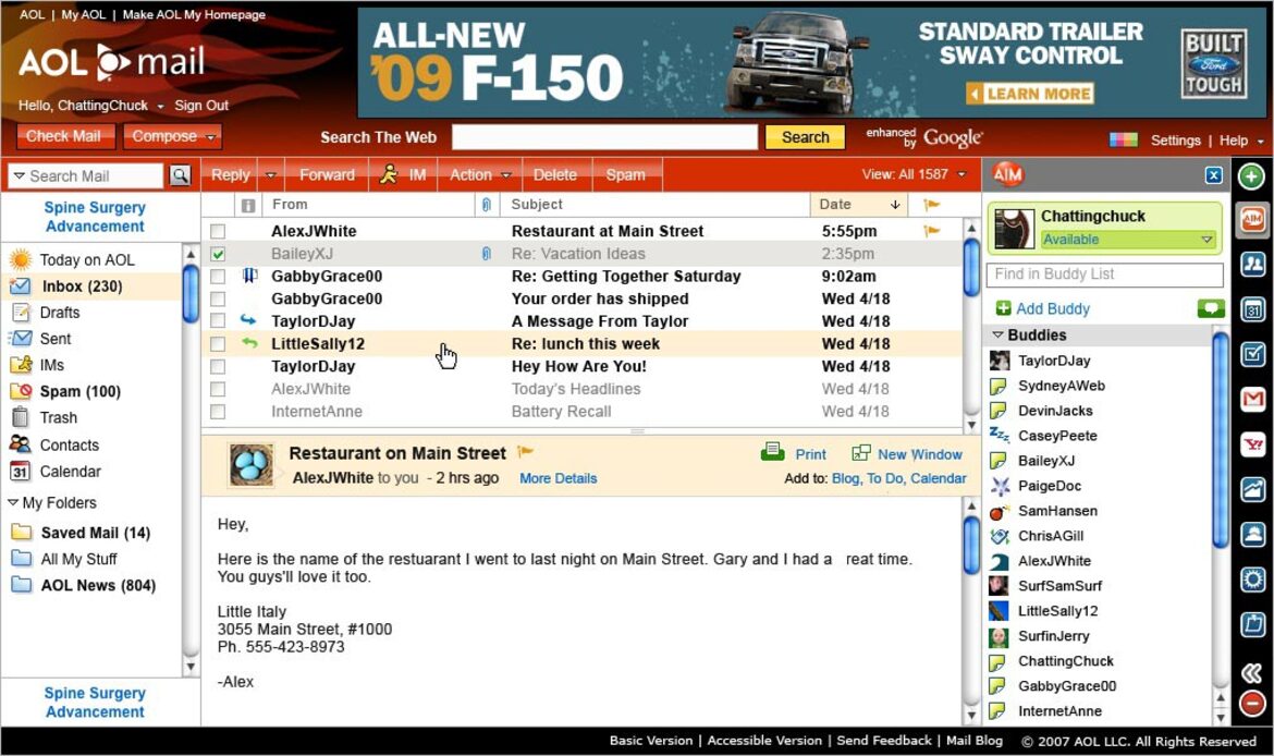AOL Announces New Improved Version of Webmail