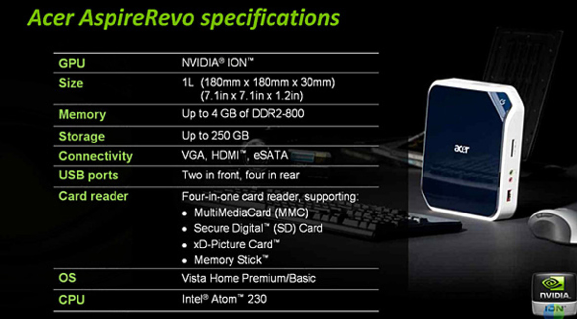 First NVIDIA Ion Win Announced, Acer AspireRevo