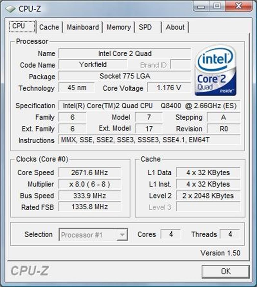 Intel Core 2 Quad Q8400 CPU Review