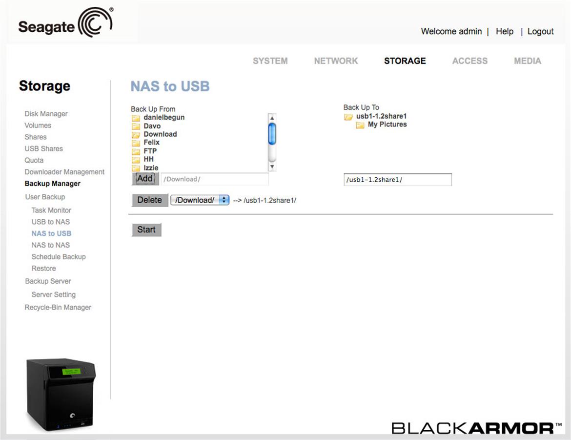 Seagate BlackArmor NAS 440 NAS Device
