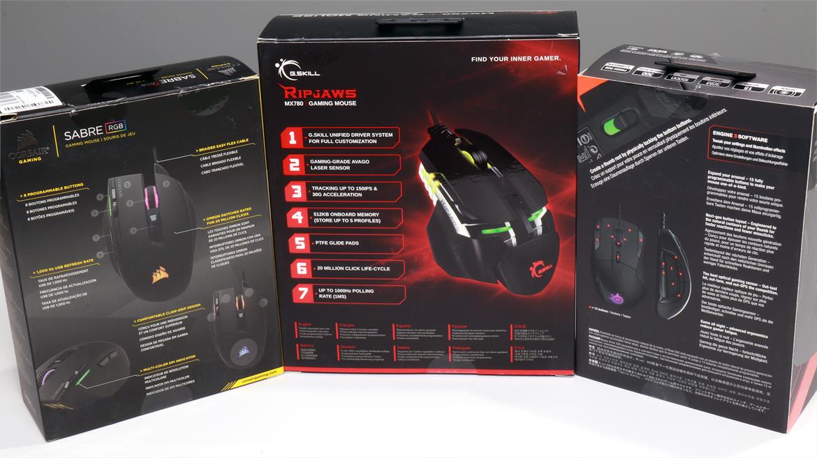 Gaming Mouse Roundup: Corsair Sabre RGB, G.Skill RIPJAWS MX780, SteelSeries Rival 500