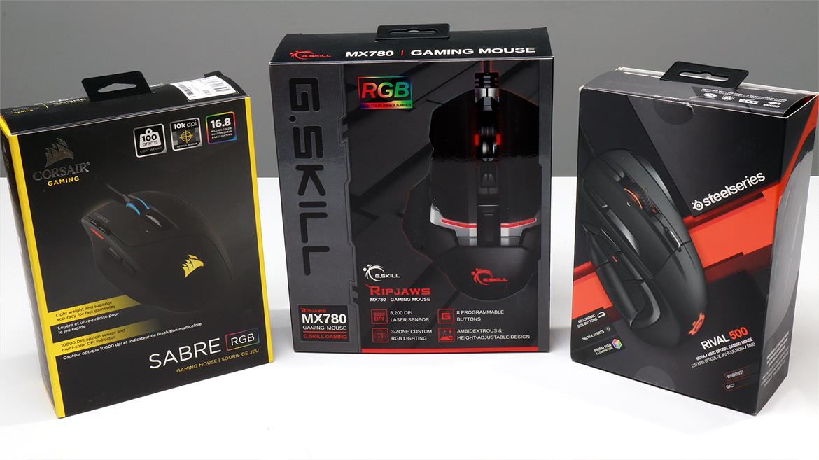 Gaming Mouse Roundup: Corsair Sabre RGB, G.Skill RIPJAWS MX780, SteelSeries Rival 500