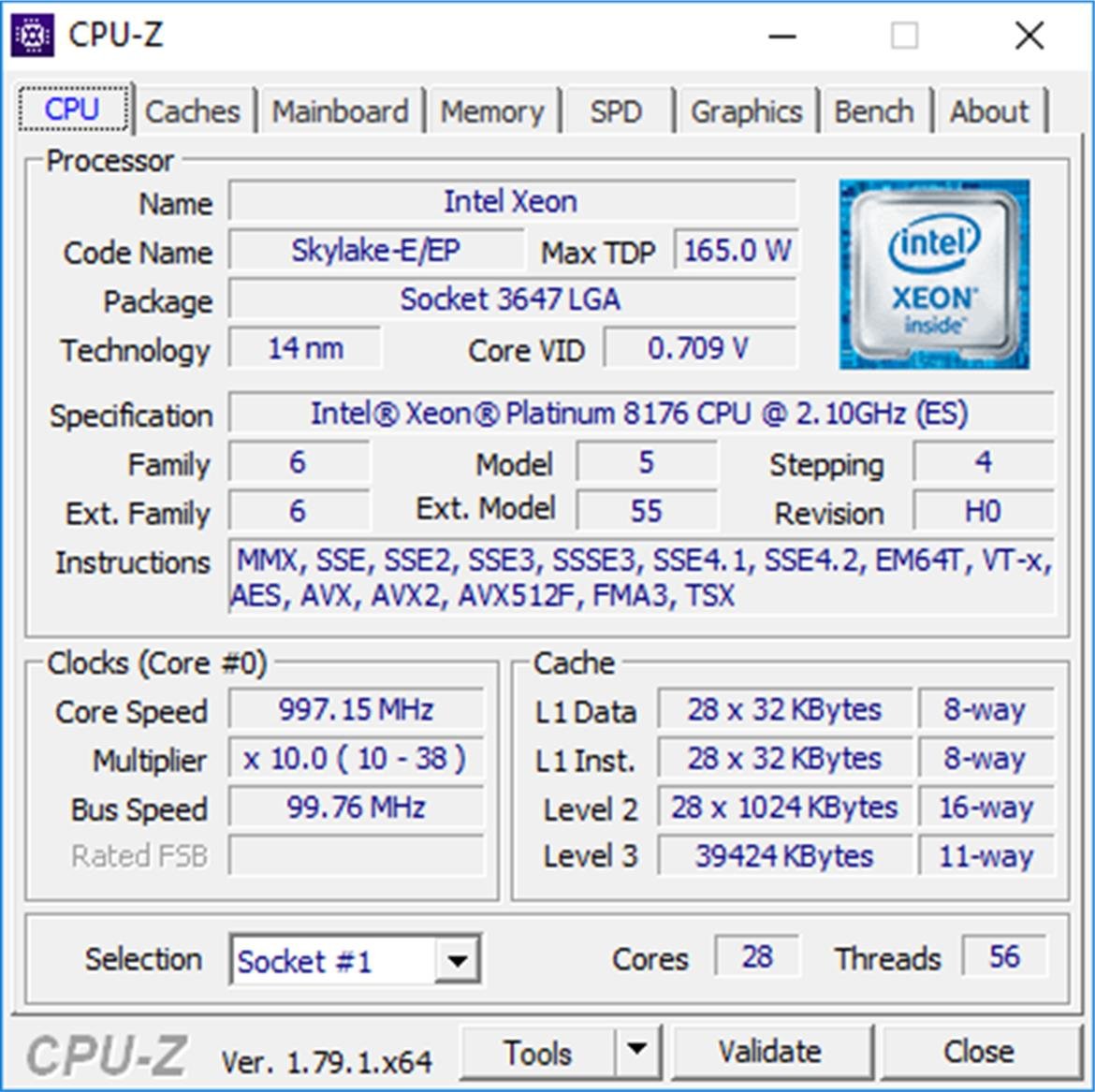 Intel Xeon Scalable Debuts: Dual Xeon Platinum 8176 With 112 Threads Tested