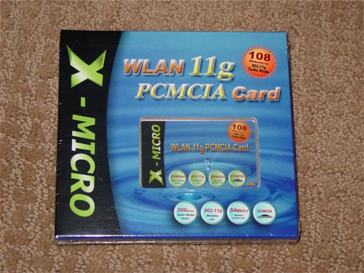 X-Micro WLAN 11g Turbo Mode Broadband Router and PCMCIA card