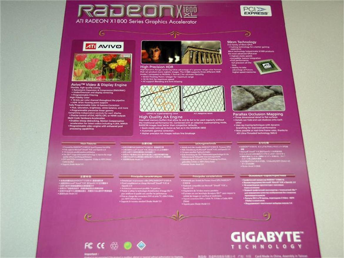 Gigabyte GV-RX18L256V-B Radeon X1800XL