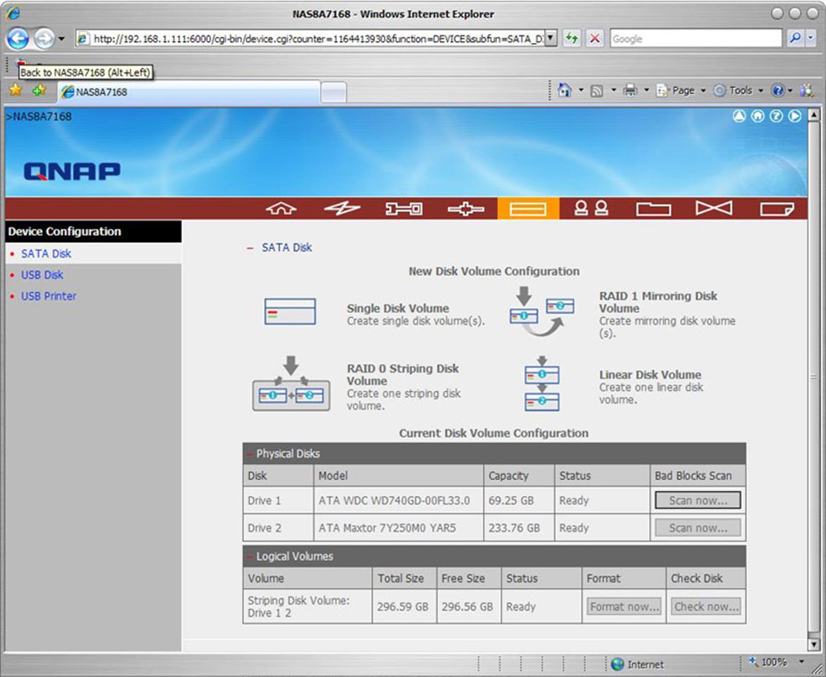 QNAP TS-101 and TS-201 NAS Servers