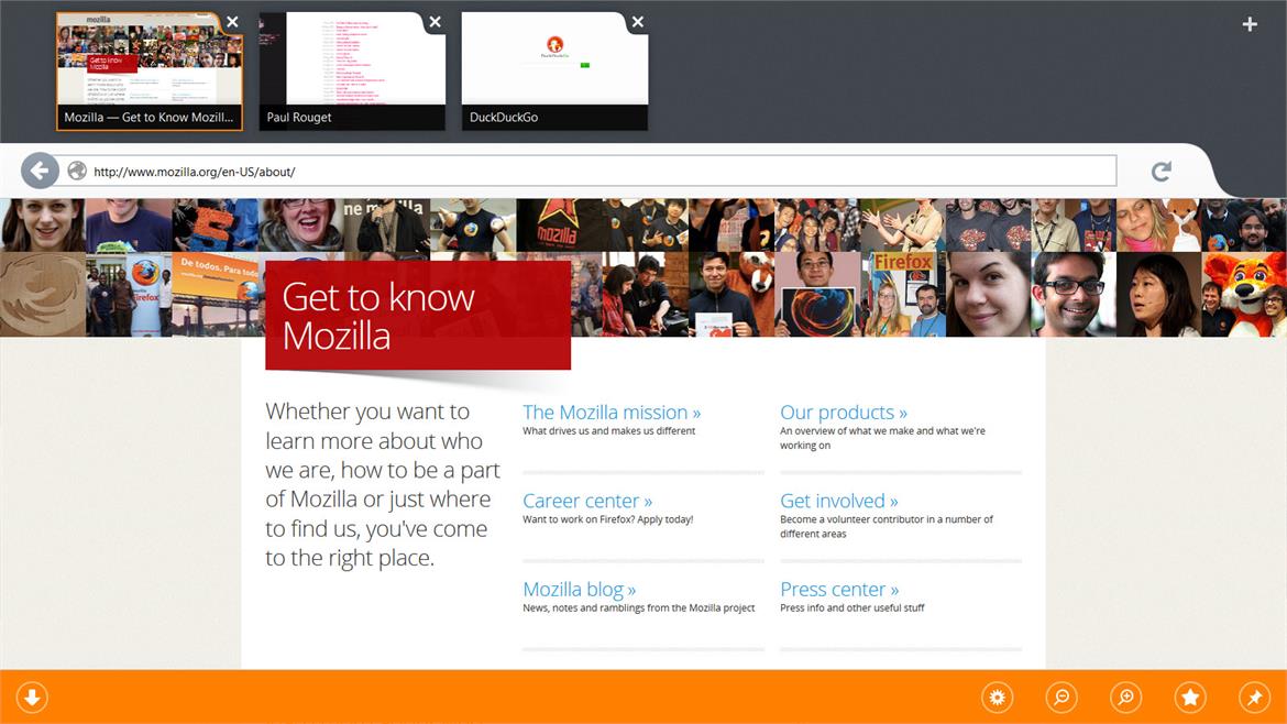 Firefox in Full Support of Windows 8, Screen Shots of New Browser Engine Emerge