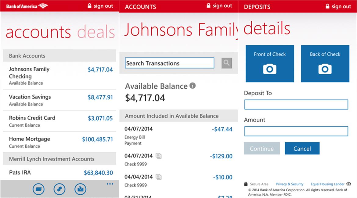 Following Chase’s Departure, Bank Of America Bails On Windows Phone App