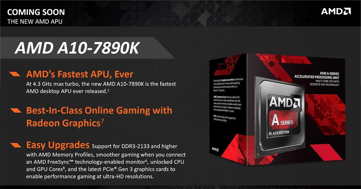 AMD Reveals Upcoming AM4 Socket For Zen, New Wraith Quiet Cooler and Flagship A10-7890K APU At CES