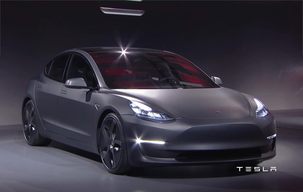 Tesla Brings Serious A-Game With Gorgeous $35,000, 215+ Mile Range Model 3 EV