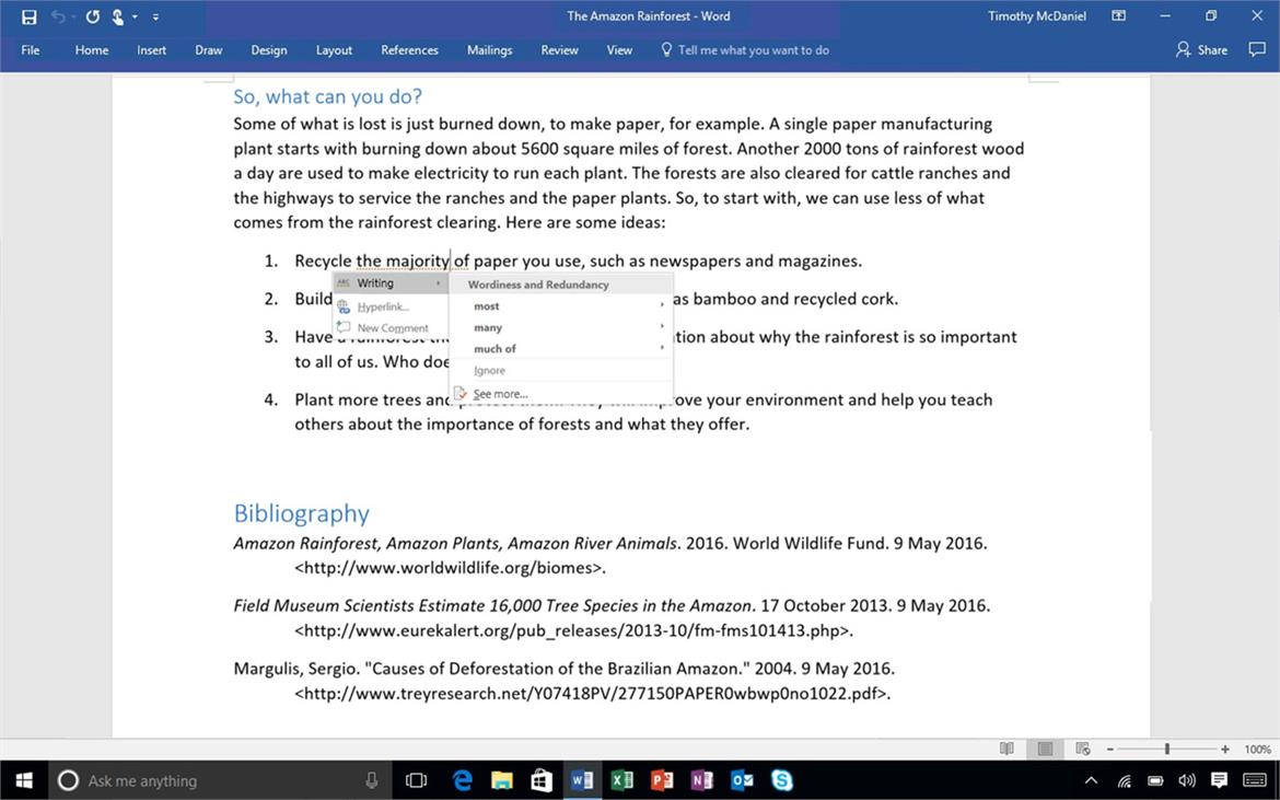 Microsoft Word Researcher And Editor Come To Office 365 To Ensure You're Factual And On Point