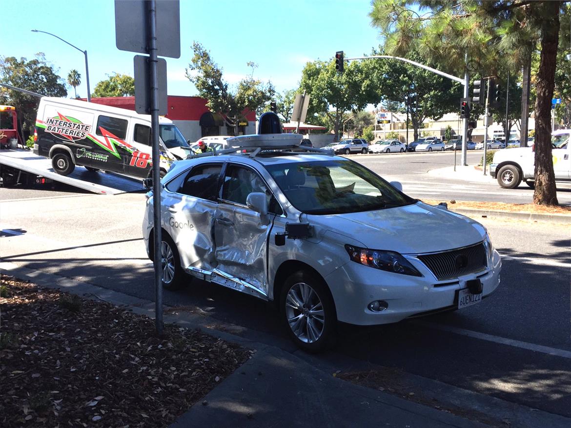 Assault And Battery: Google Self-Driving Car T-Boned By Interstate Delivery Truck