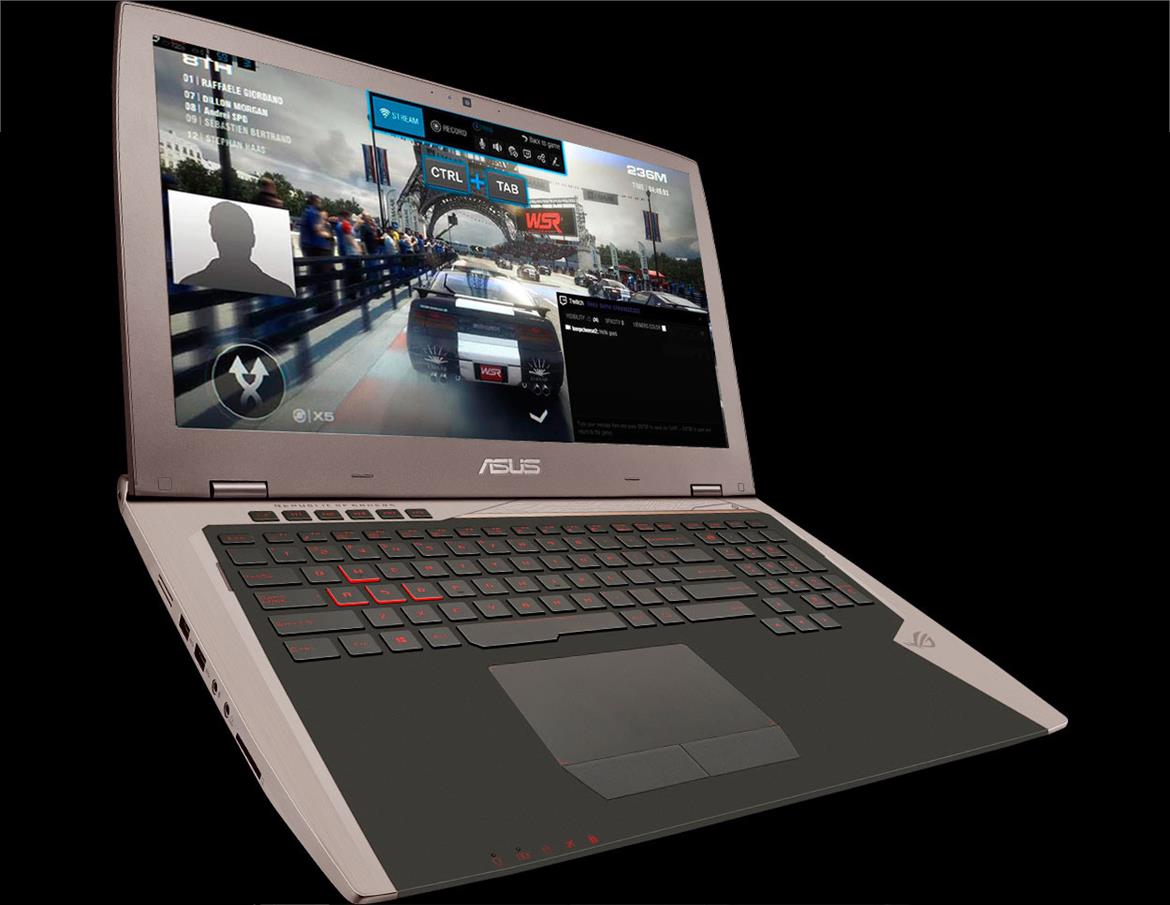 ASUS ROG G701VI Gaming Notebook Flexes Core i7 And GTX 1080 Muscle, 120Hz G-SYNC Panel