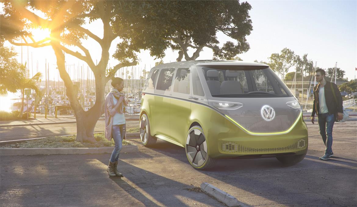 Volkswagen I.D. BUZZ Microbus EV Concept Evokes Flower Power Hippiness, Delivers 270-Mile Range