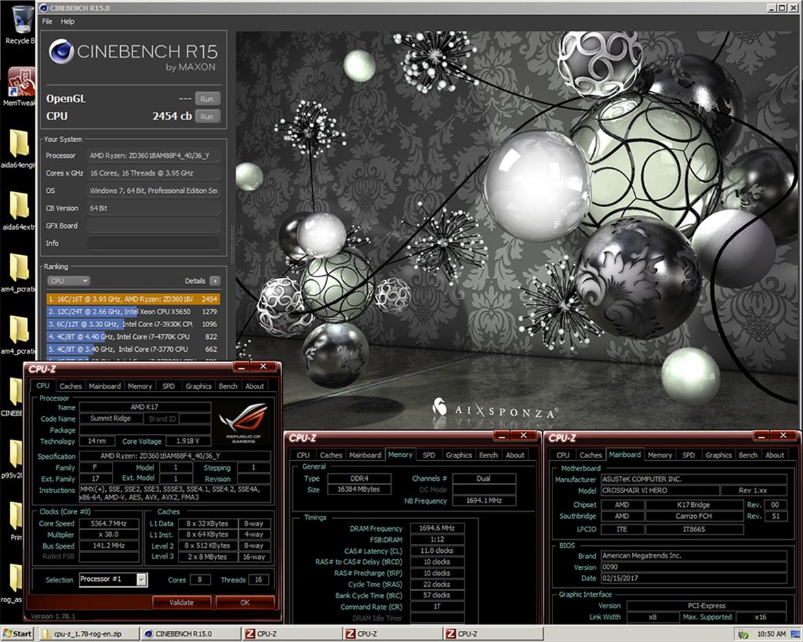 AMD Ryzen 7 1800X Overclocked To 5.8GHz On LN2, Benchmark World Record Shredded At 5.4GHz