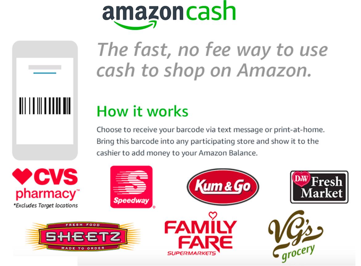 Amazon Cash Enables Amazon Online Shopping Without A Credit Or Debit Card