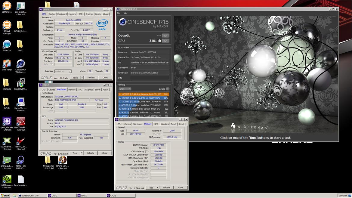 Intel Core i9-7900X Overclocked To 5.7GHz, Shatters Cinebench World Records