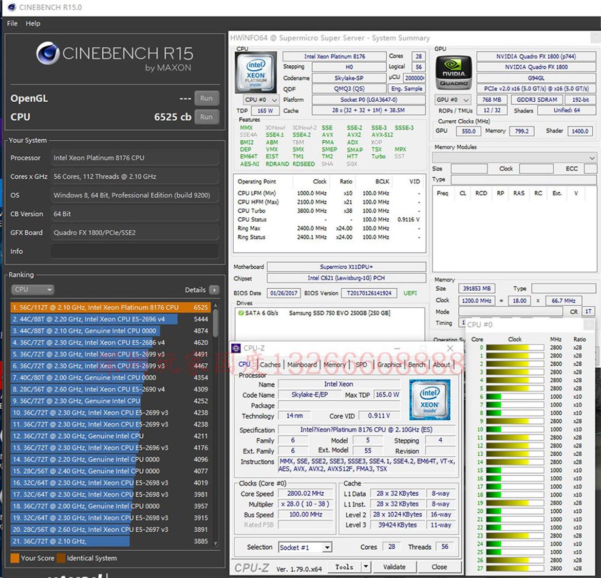 Intel 28-Core Xeon Platinum 8176 Dual-Socket Server Rocks Cinebench Benchmark With 112 Threads