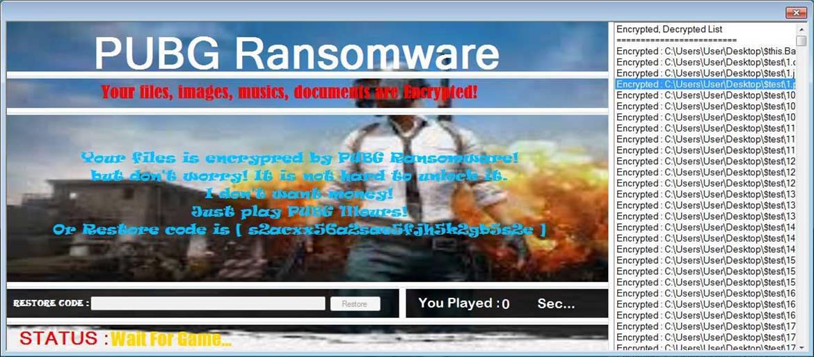 This New Ransomware Will Hold Your Files Captive Until You Play PUBG