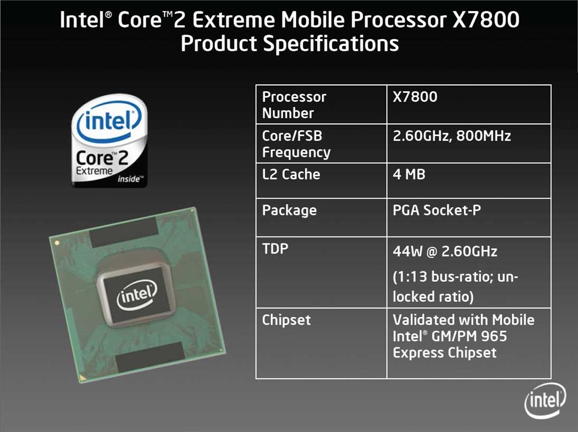 Intel Launches Mobile Core 2 Extreme X7800