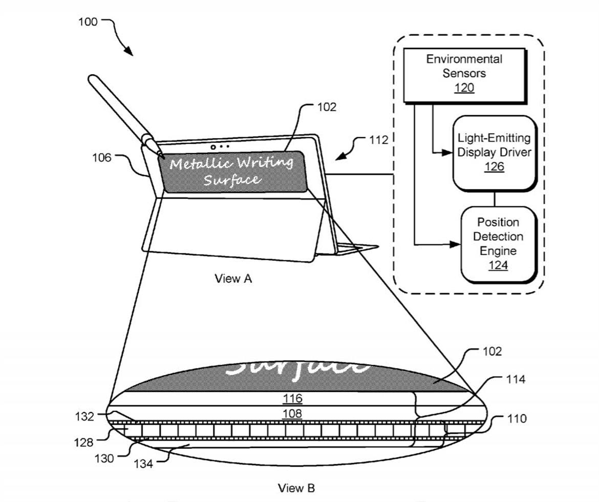 Microsoft Surface Pro Patent Envisions Second Rear Display With Pen Stylus Support 