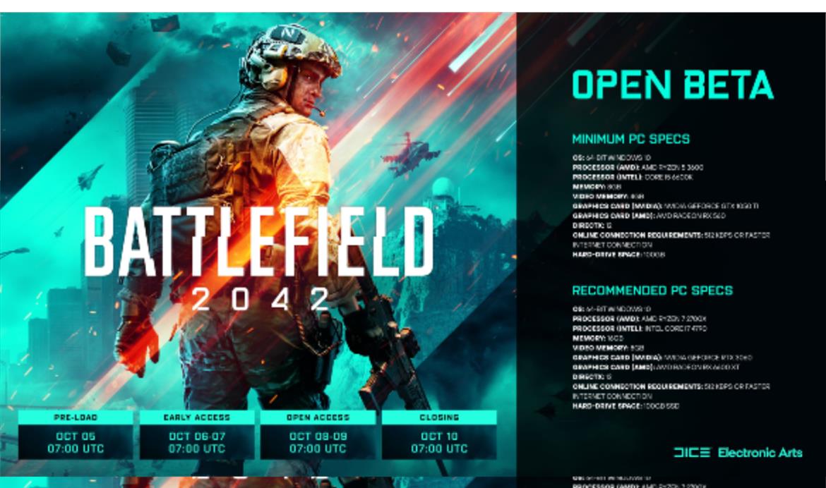 Battlefield 2042 Open Beta Minimum Specs Revealed, Does Your PC Make The Cut?