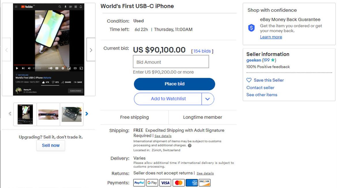 Robotics Engineering Student Modded An iPhone To Have USB-C And It Sold For $86K (Update)