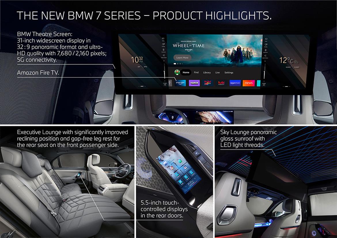 2023 BMW All-Electric i7 Quiets The Kids With A Built-In 8K Movie Theater