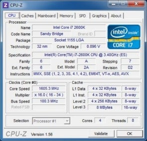 UserBenchmark: Intel Core i7-2600K BX80623I72600K