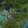 A Doomed Blue-Green Fireball Meteor Streaks Over Great Lakes