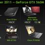 NVIDIA Announces New GeForce GTX 560M and GT 520MX Mobile GPUs